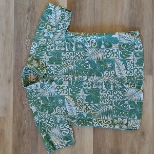 Cooke Street Honolulu Hawaiian Floral Button Down Aloha Shirt Size XL